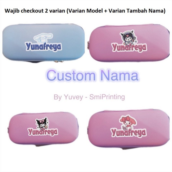 

[Collection New]PROMO Tempat pensil Sanrio 3D EVA PREMIUM TEBAL Waterproof / Kotak pensil / Pencil case Cinnamoroll Kuromi My Melody / Goodie bag Souvenir ultah - Custom Nama