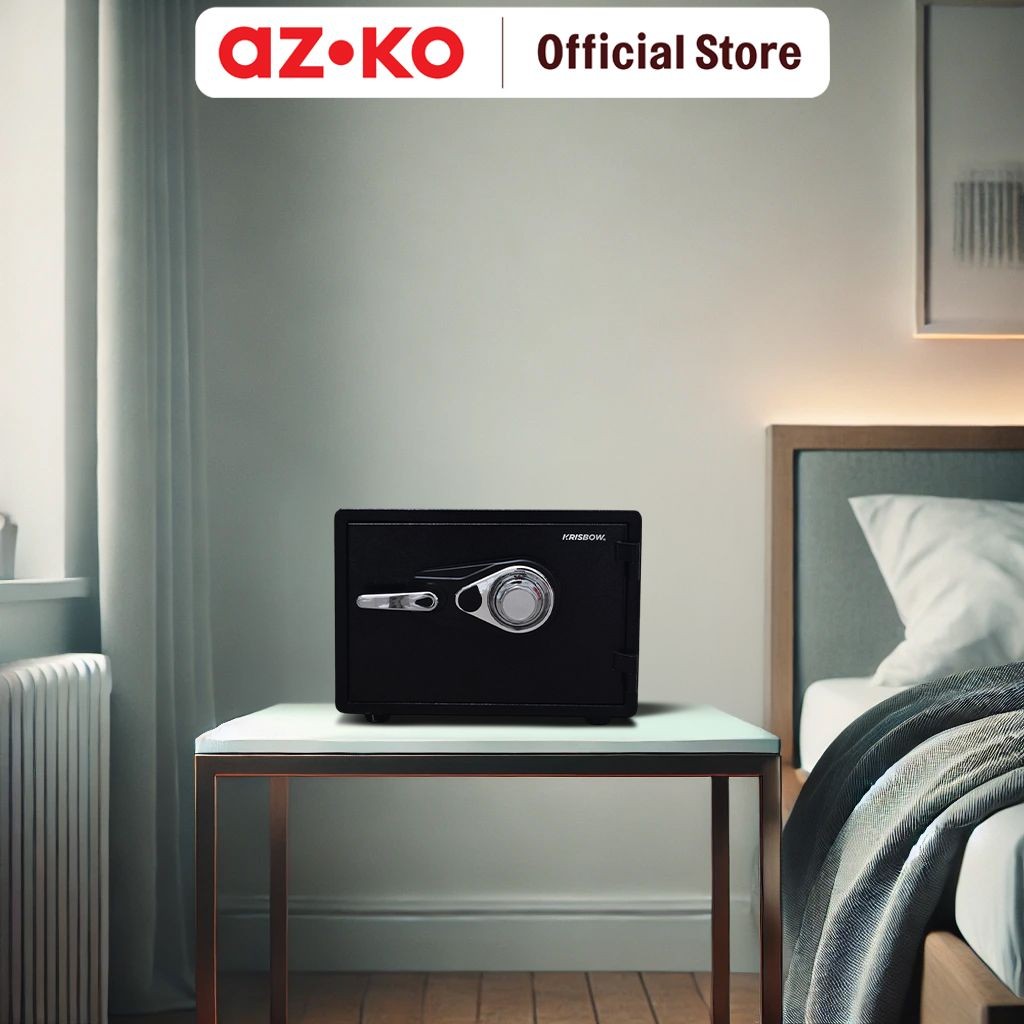 AZKO Krisbow Brankas Tahan Api Yb-350alp-C - Hitam Brangkas Fire Safe Safety Box Tempat Barang Berha