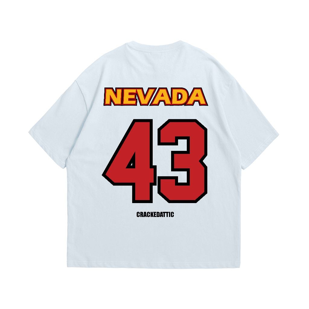 CRACKEDATTIC Baju Kaos Unisex Putih Cotton Combed 24s - 43 Nevada