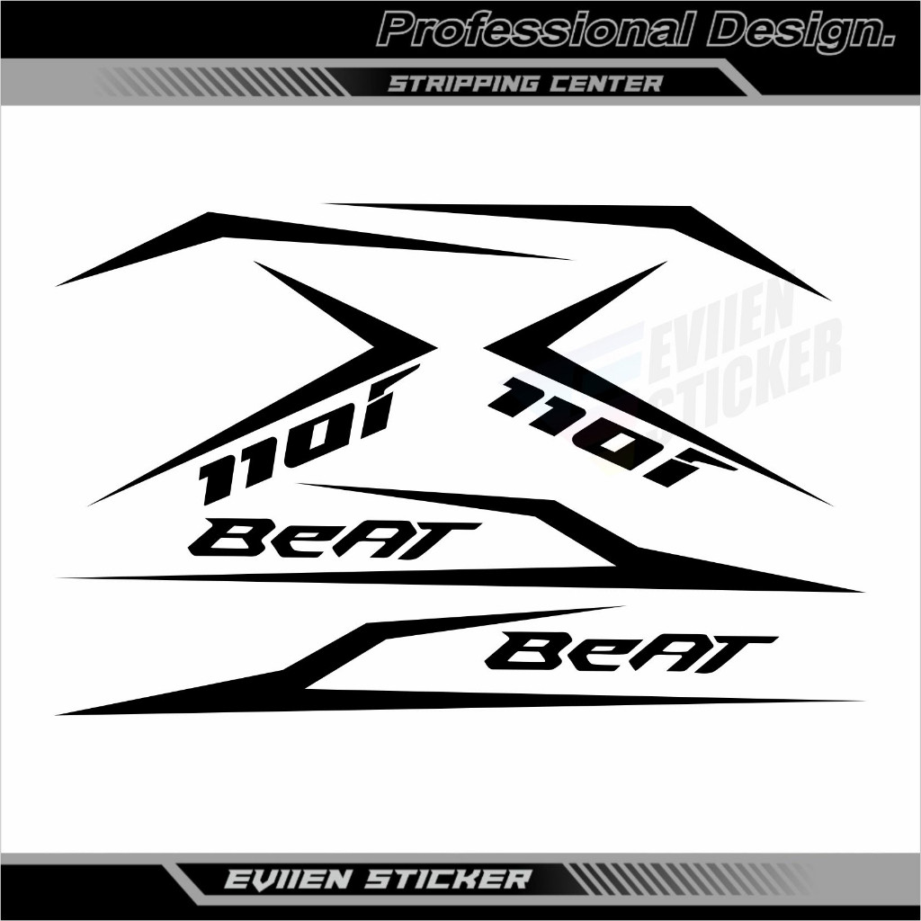 Striping Beat Fi 2013 - 2016  Simple Elegant Cutting Sticker