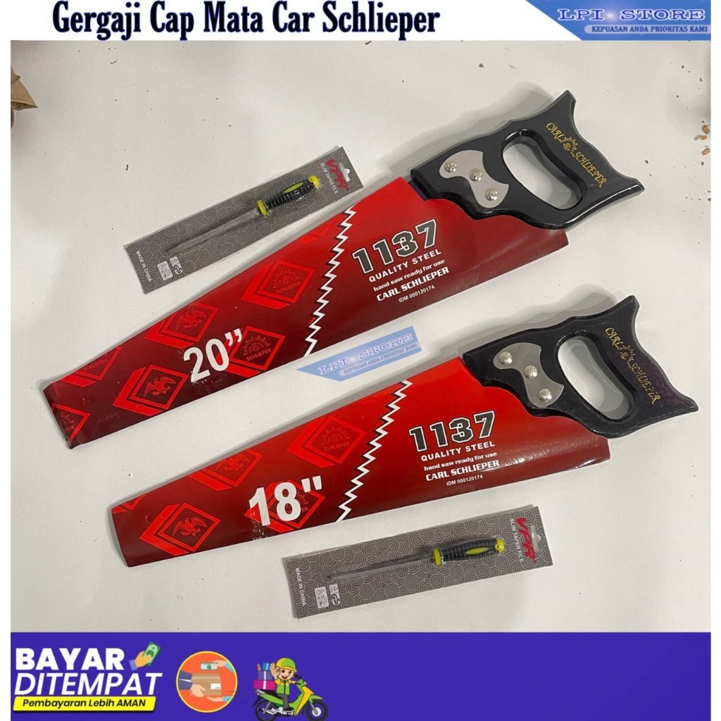 Gergaji Kayu Cap Mata Asli Ukuran 18 20 inch - Graji Cap Sliper Pemotong Dahan Pohon bambu - Carl Sc