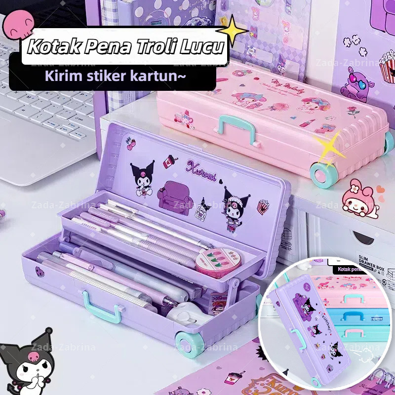 

ZADA Anime Kartun Pensil Kasus Troli Kotak Alat Tulis Lucu Pensil Kapasitas Besar Kotak Penyimpanan Alat Tulis Hadiah Anak-anak