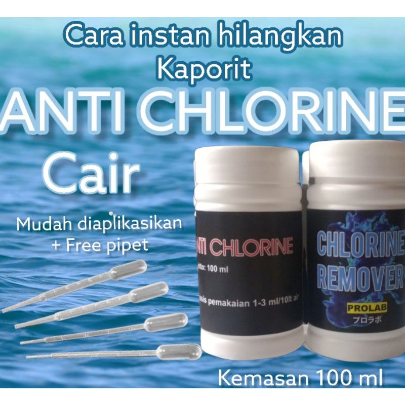 anti chlorine 100 ml BOTOL KECIL / chlorine remover /chlorine cair 100ml