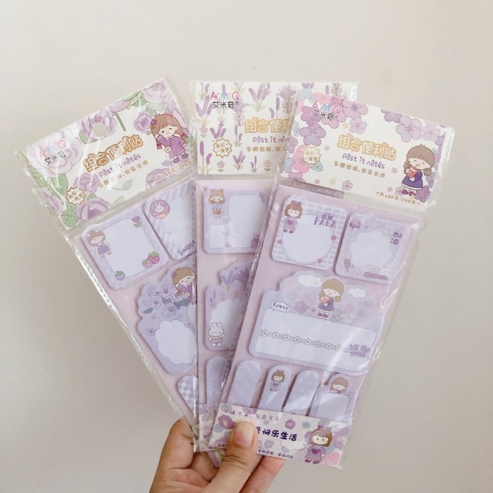 

Sticker Note Cute Sticky Note 7 in 1 Pembatas Buku Memo Anak