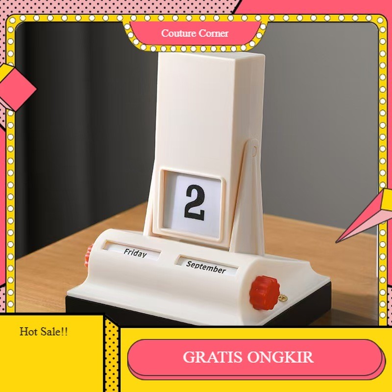 

【CORNER1】PROMO!! Kalender Flip Retro Perpetual Calendar Kalender Abadi Kalender Meja Sepanjang Masa