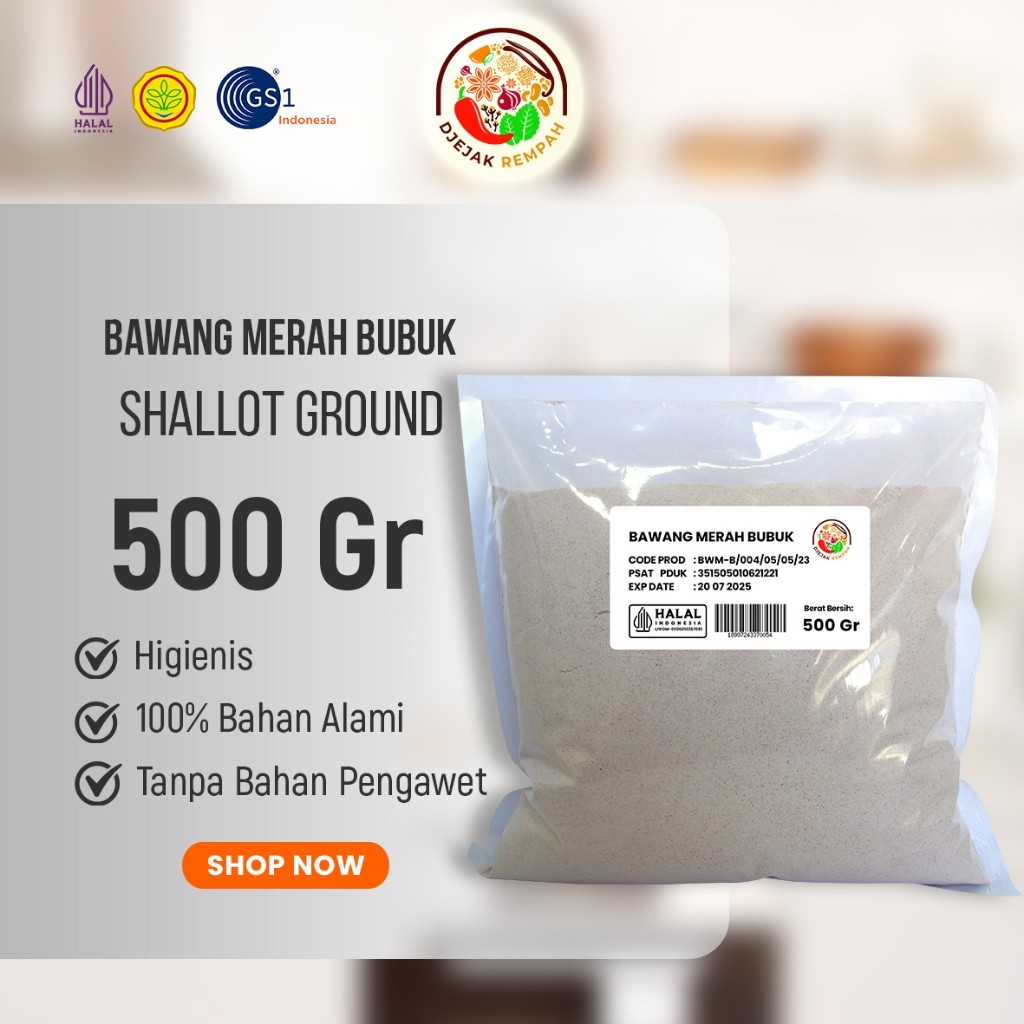 

Bawang Merah Bubuk / Shallot Powder (Kemasan 100 Gr - 500 Gr)