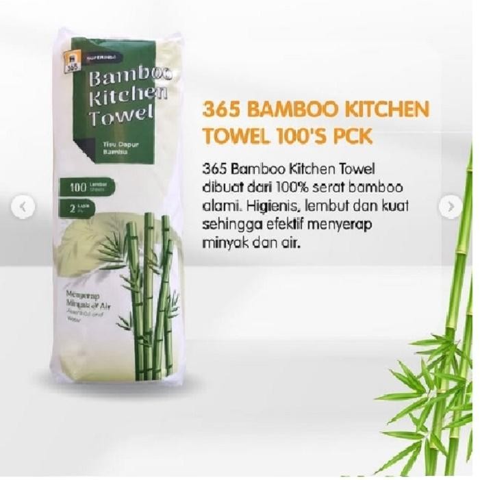 365 Superindo Bamboo Kitchen Towel 100s Tissue Dapur