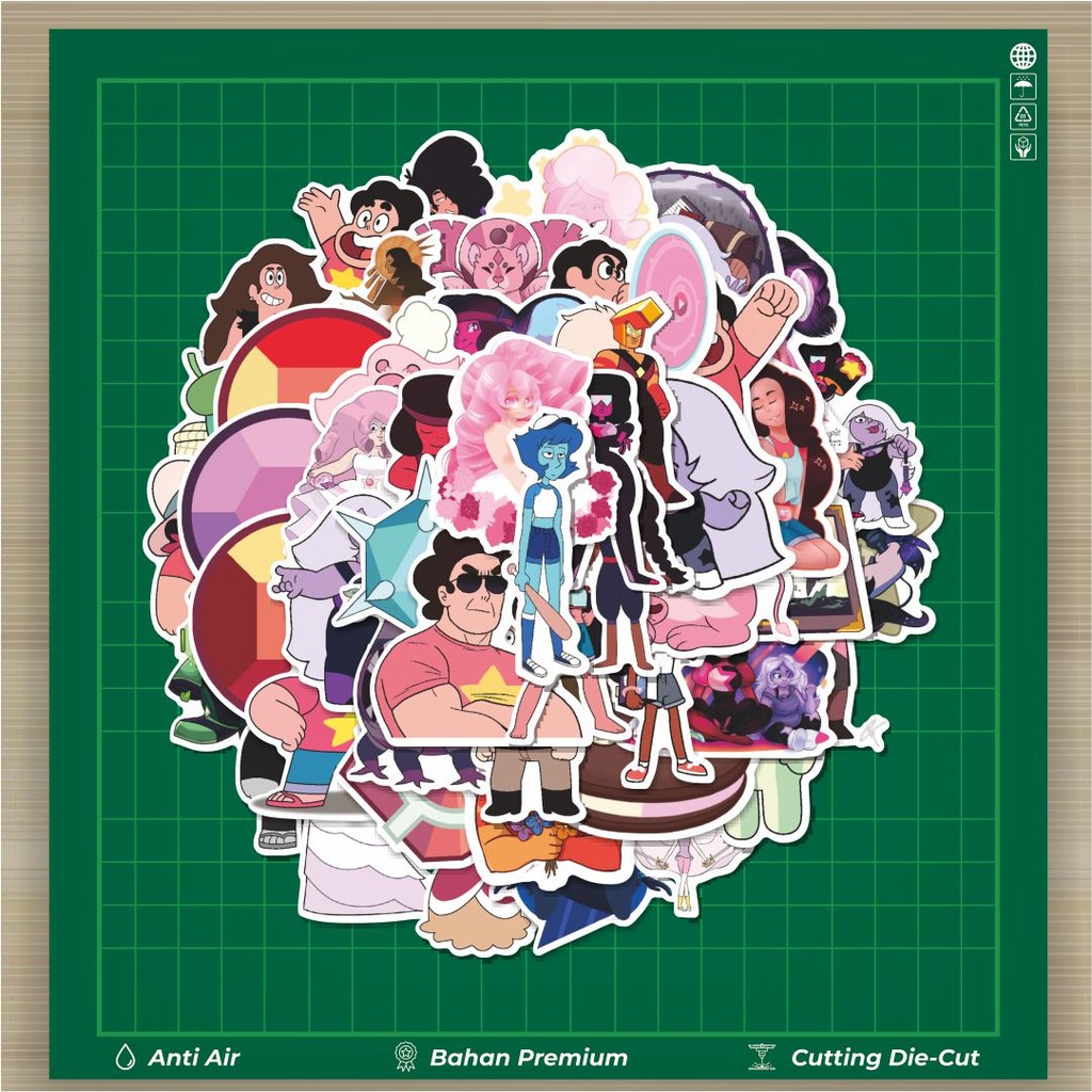 

HOT 50 PCS STIKER Kartun Steven Universe Char Mix 2 Stiker Fashion Cars Decal Dingin Kartu Album Custom Vinyl Anti Air- Sticker Aesthetic Buku Journal Koper Casing HP Tablet Laptop Helm Motor Botol Minum