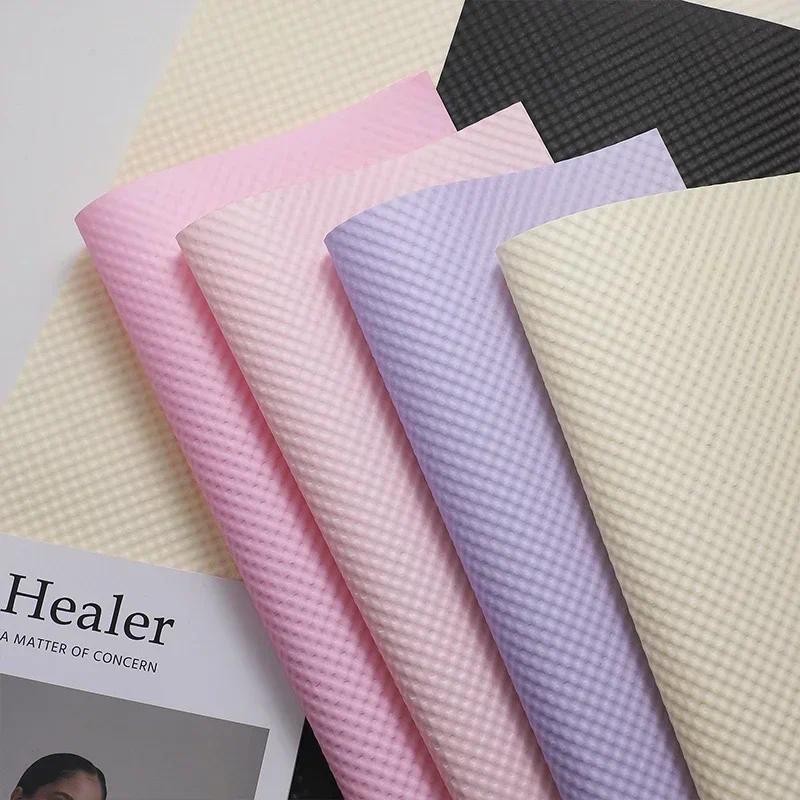 

10pcs 38 * 50cm 3D embossed paper Particle like minimalist premium waterproof papers Solid color bouquet packaging material