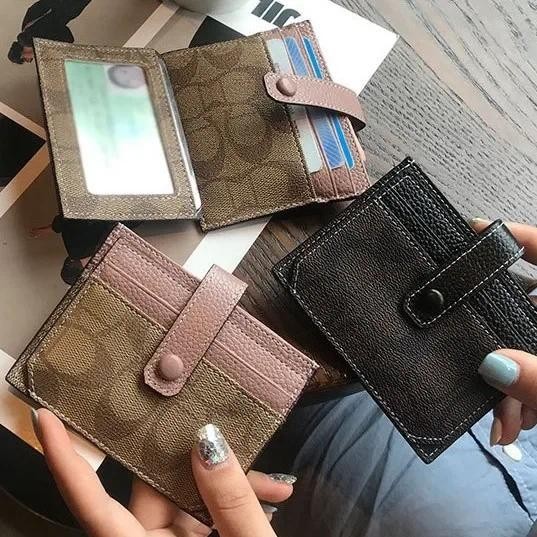 

Minimalist Genuine Leather Card Holder Ultra-Thin Multi-Slot Driver License ID Card Case Compact Pure Color Document Clip