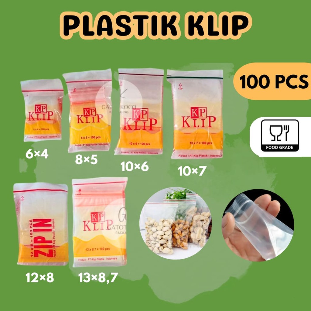 Plastik klip / zip lock bening / klip kacang / klip sambal / klip serbaguna / klip plastik kecil