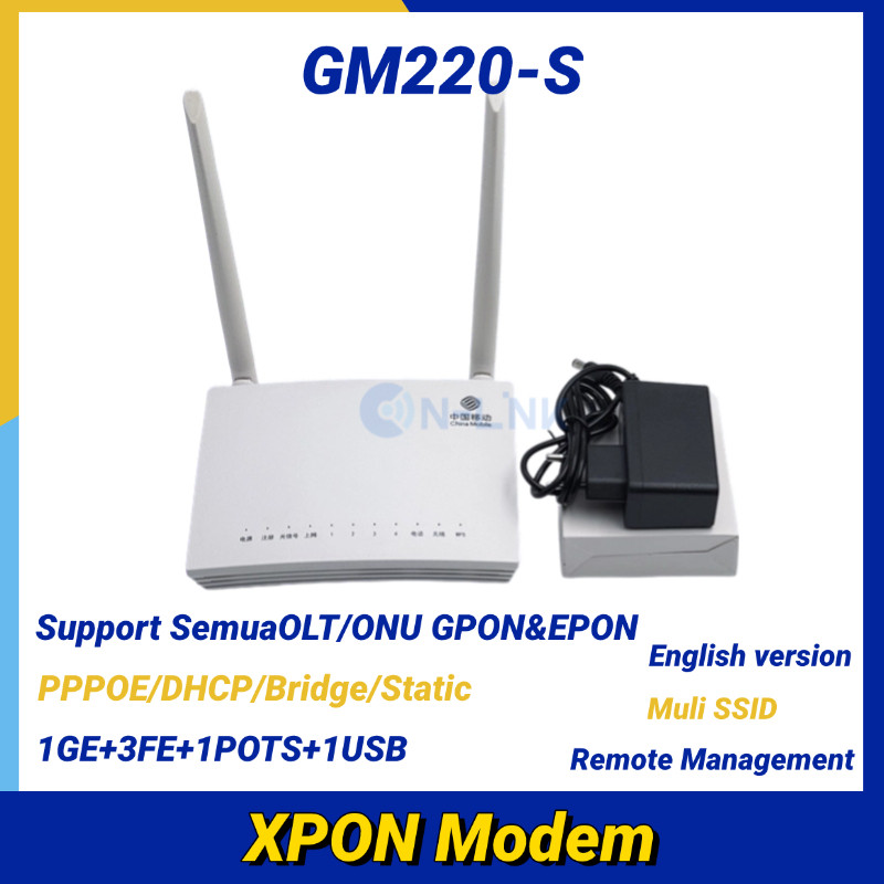 Bekas Modem GM220-S XPON WiFi Router| Support EPON & GPON | Bonus Adaptor | Siap Pakai