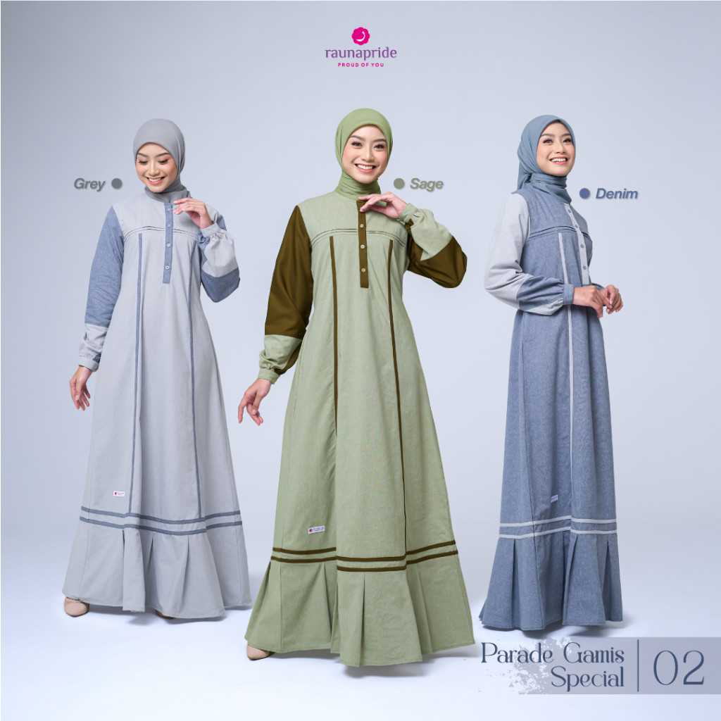 Rauna Pride-parade gamis 02(pgs02) dress muslimah 2025 by rauna pride