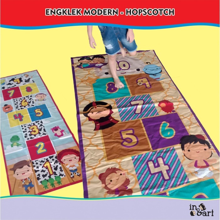 ✨LARIS✨ -PLAYMAT ENGKLEK MODERN MAINAN EDUKASI ANAK HOPSCOTCH - Toy STory Sz M, Gaco Kancing