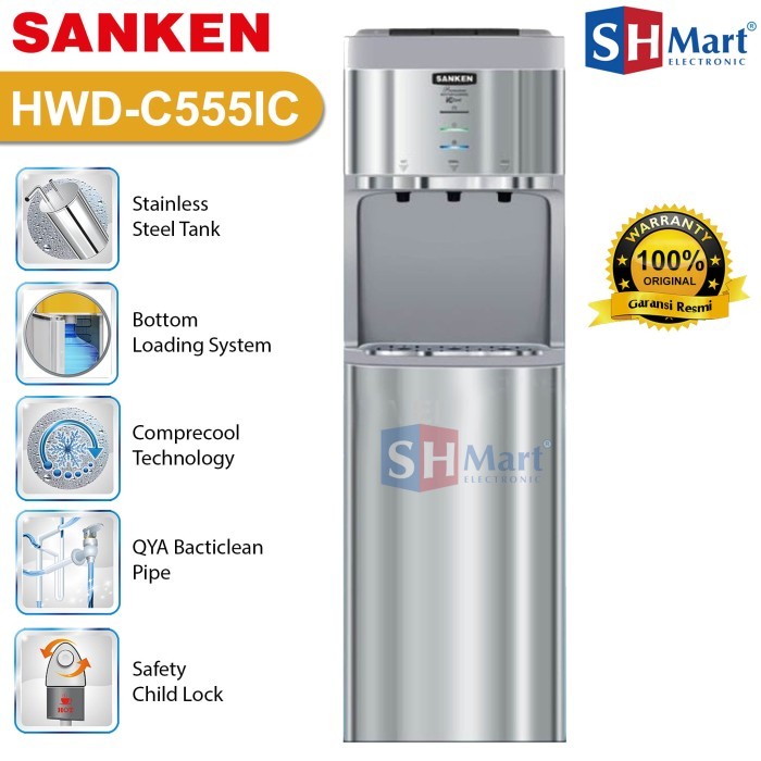✨D.LTA✨ - PASTI READY Sanken Dispenser Galon Bawah Low Watt HWD 555 IC HWD555IC (MEDAN)