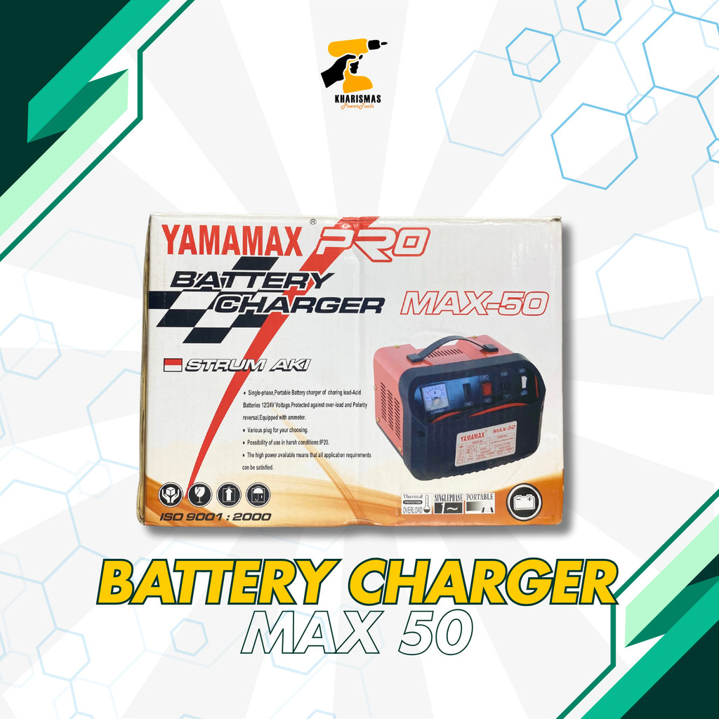 BATERAI CHARGER / SETRUM AKI / SETRUM ACCU MAX- 50 12V YAMAMAX-PRO