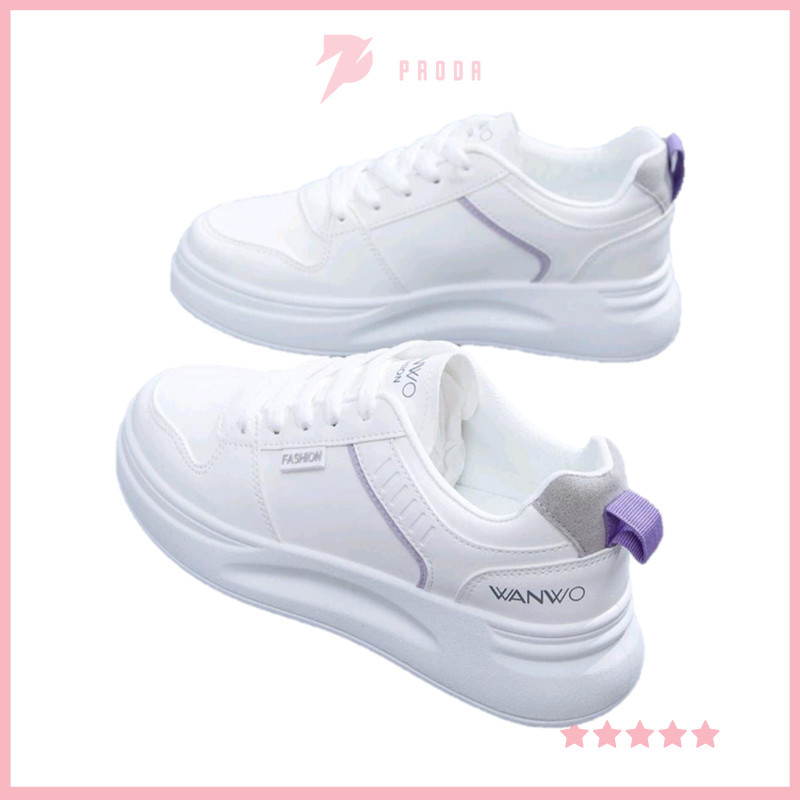 Sepatu Putih Wanita Wanwo Series Korea - Sepatu Wanita Korea