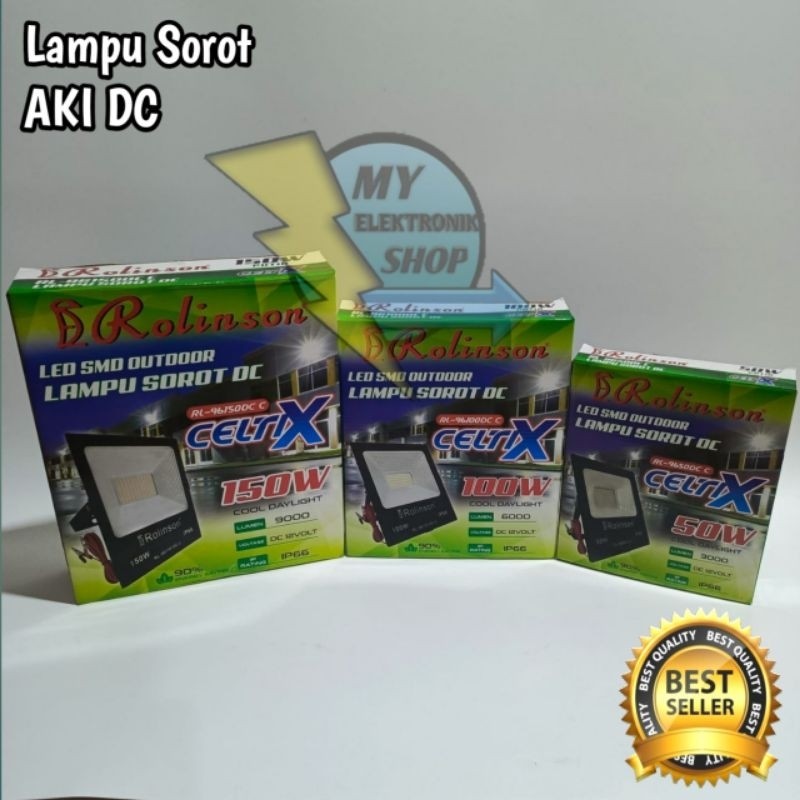 Lampu Sorot LED DC 150 Watt 100 Watt 50 Watt Aki CELTIX Lampu Sorot DC LED 150Watt 100Watt 50Watt Ca