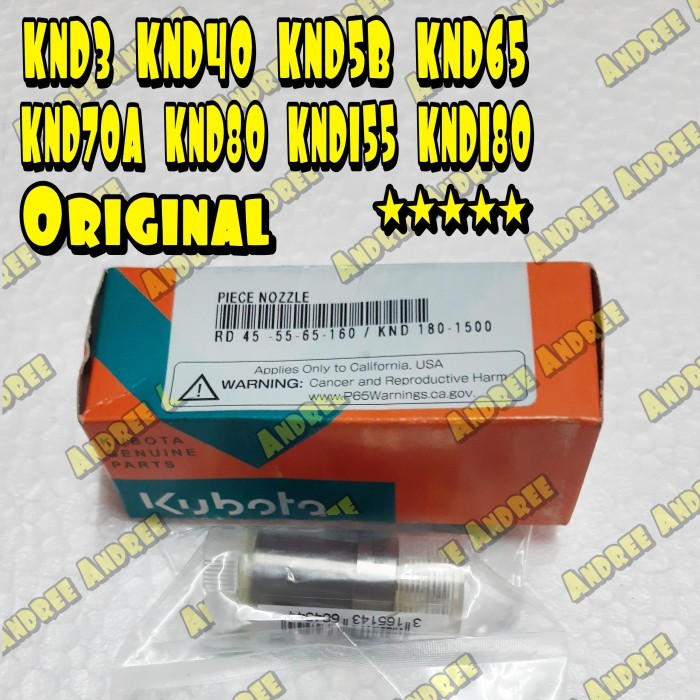 Nozzle Kubota KND3 KND40A KND5B KND65 KND80 KND155 KND180 - Original