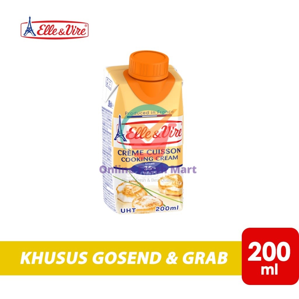 

Elle Vire Cooking Cream (200 ml) KHUSUS INSTANT - Online Fresh Mart Denpasar
