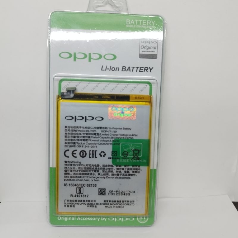 Baterai Batre Oppo F3+ F3 + F3 PLUS CPH1613 / F3 PLUS BLP623 BLP-623 ORIGINAL 100 % / Battery Batter