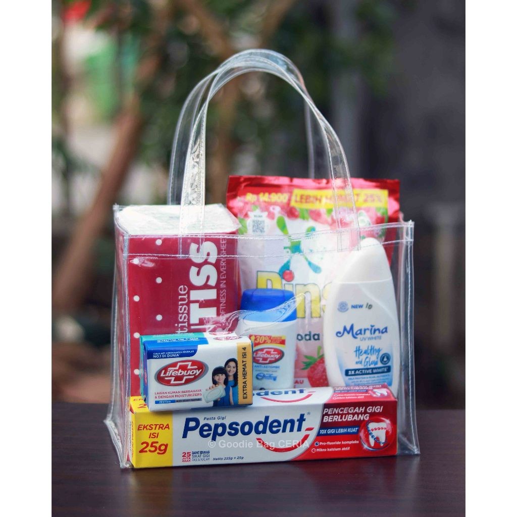 

Tas Mika Tebal P25xL13xT20 Goodie Bag Hampers Transparan