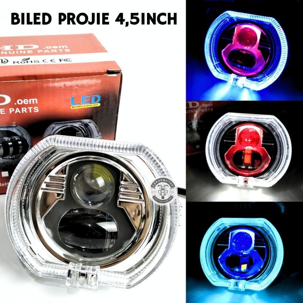LAMPU DEPAN BILED ALA ALA LAMPU TEMBAK PROJIE BILED 2'5 INCH 4'5 INCH UNIVERSAL SEMUA MOTOR MOBIL HD