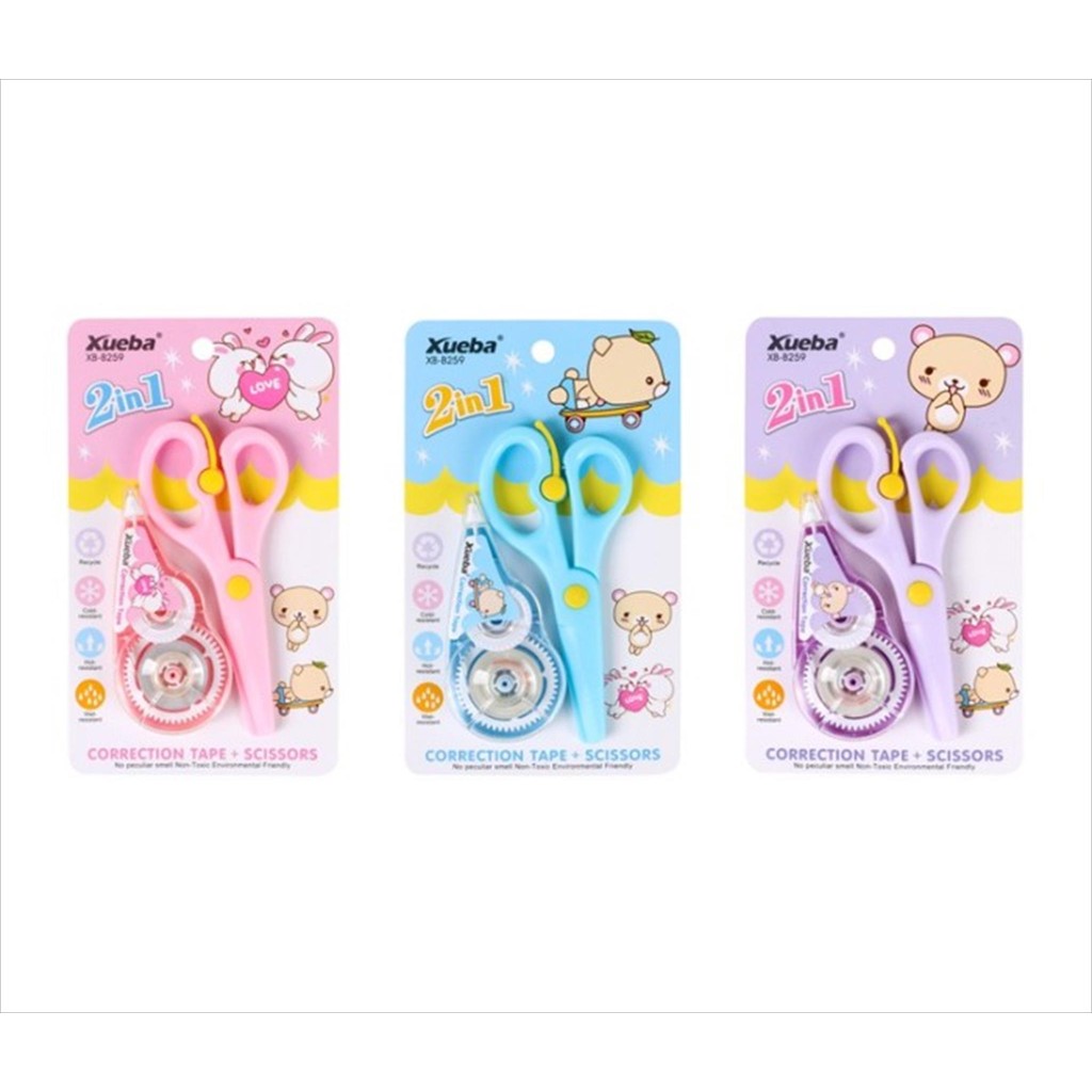 

[D] CORRECTION TAPE ROLL B259 1 PCS + GUNTING 1 PCS