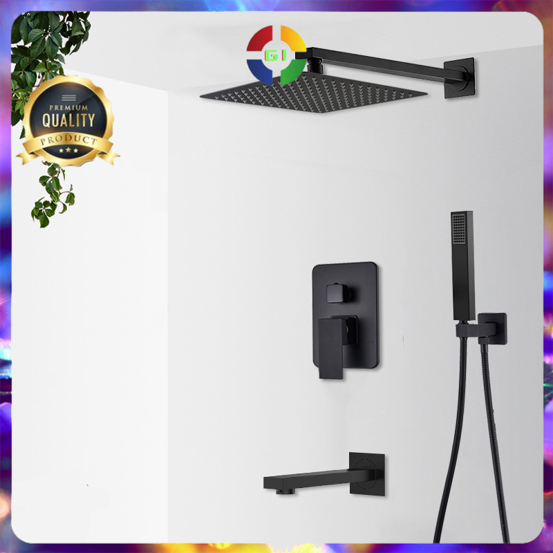 (GI) Shower Kamar Mandi Kran Satu Set Komplit Stainless