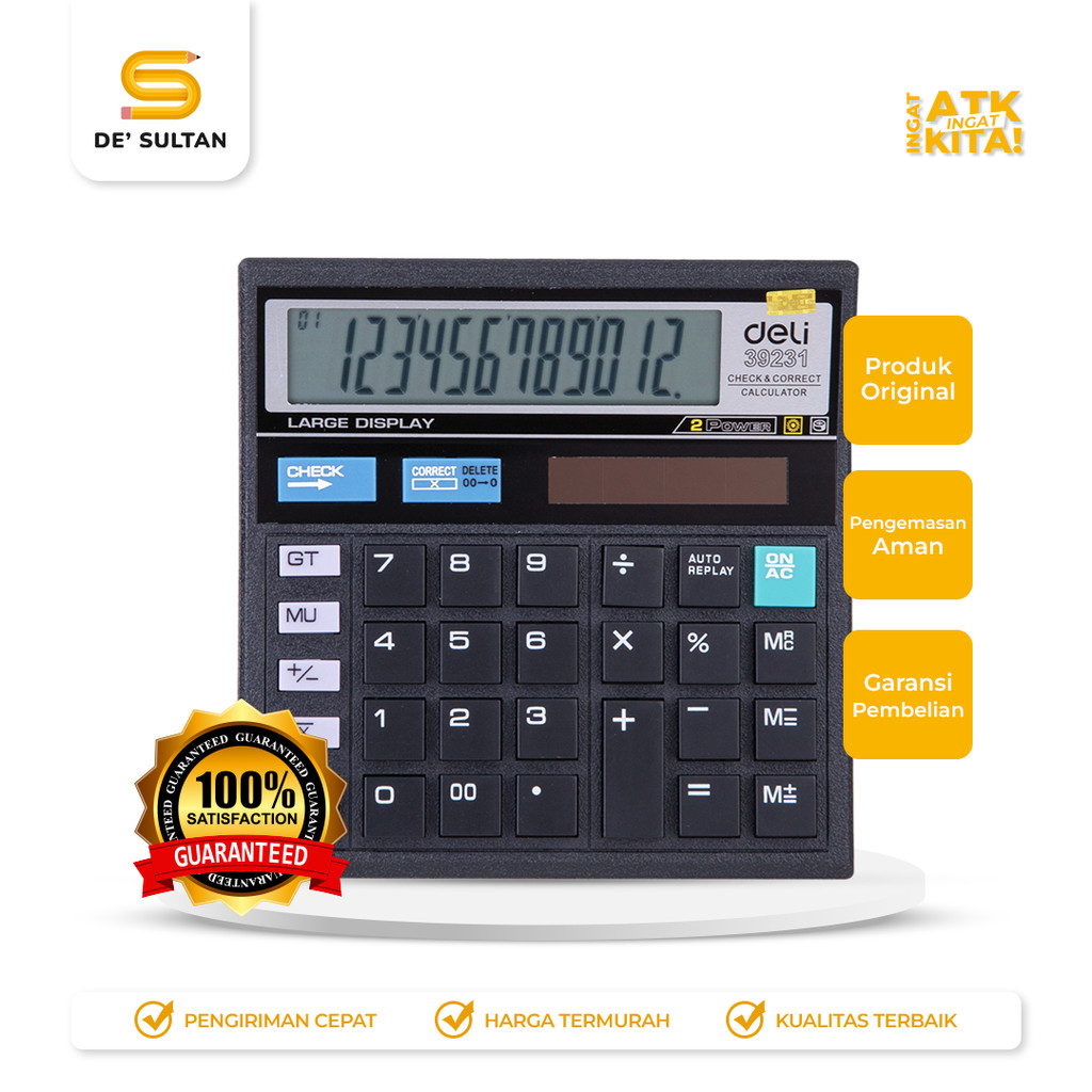 

DELI DESKTOP KALKULATOR/ CALCULATOR W39231B (1PC)