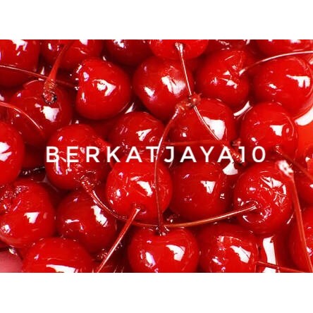 

✨TERLARIS -Buah Cherry Merah Tangkai Manis Siap Pakai Topping Cupcake kue 100 gr
