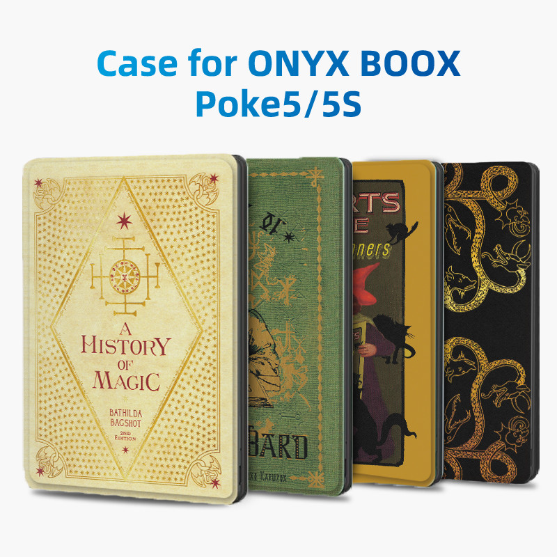 

Cover For Onyx BOOX GO 6, Poke5 & Poke5S 6" E Reader Case with Ultra Thin Magnetic Smart Tablet Skin Auto Wake Up Func HP style