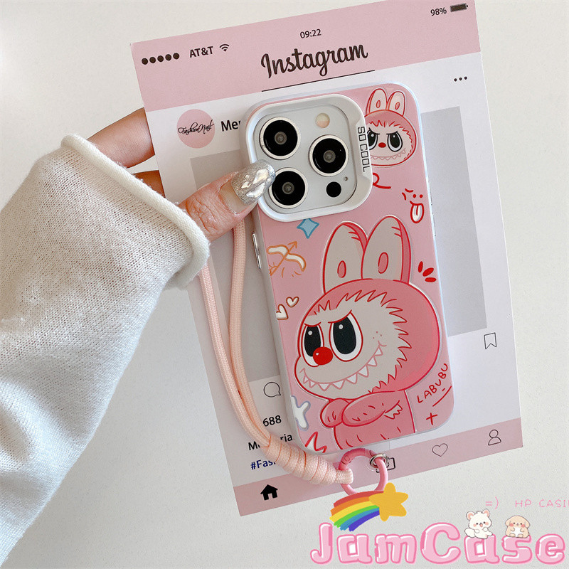 【Jam Case】case OPPO binatang berwarna merah muda Casing ponsel cocok untuk OPPO A94 F17PRO Casing An