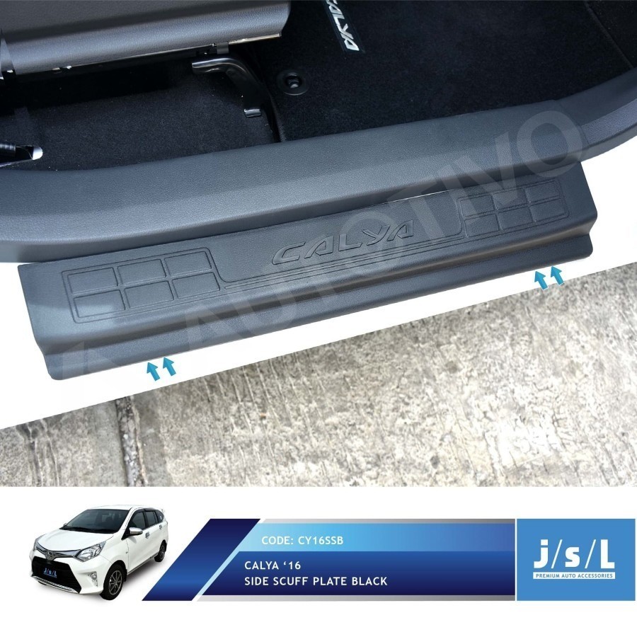 Toyota Calya Sillplate Samping Hitam / calya Side Scuff Plate Black - sillplate samping mobil calya