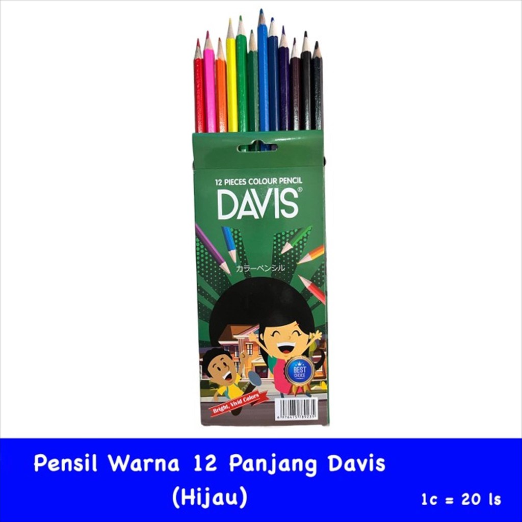 

(D) Pensil warna 12 panjang HIJAU davis