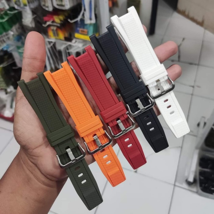 TALI JAM TANGAN CASIO GSHOCK G-SHOCK GST210 RUBBER STRAP GST 210 - Putih