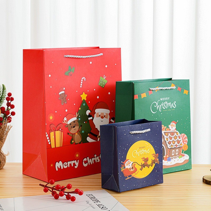 

Paper Bag Gift Souvenir Bag Natal 2025 / Paperbag Hadiah Motif Xmas Merah Merry Christmas - BC0482