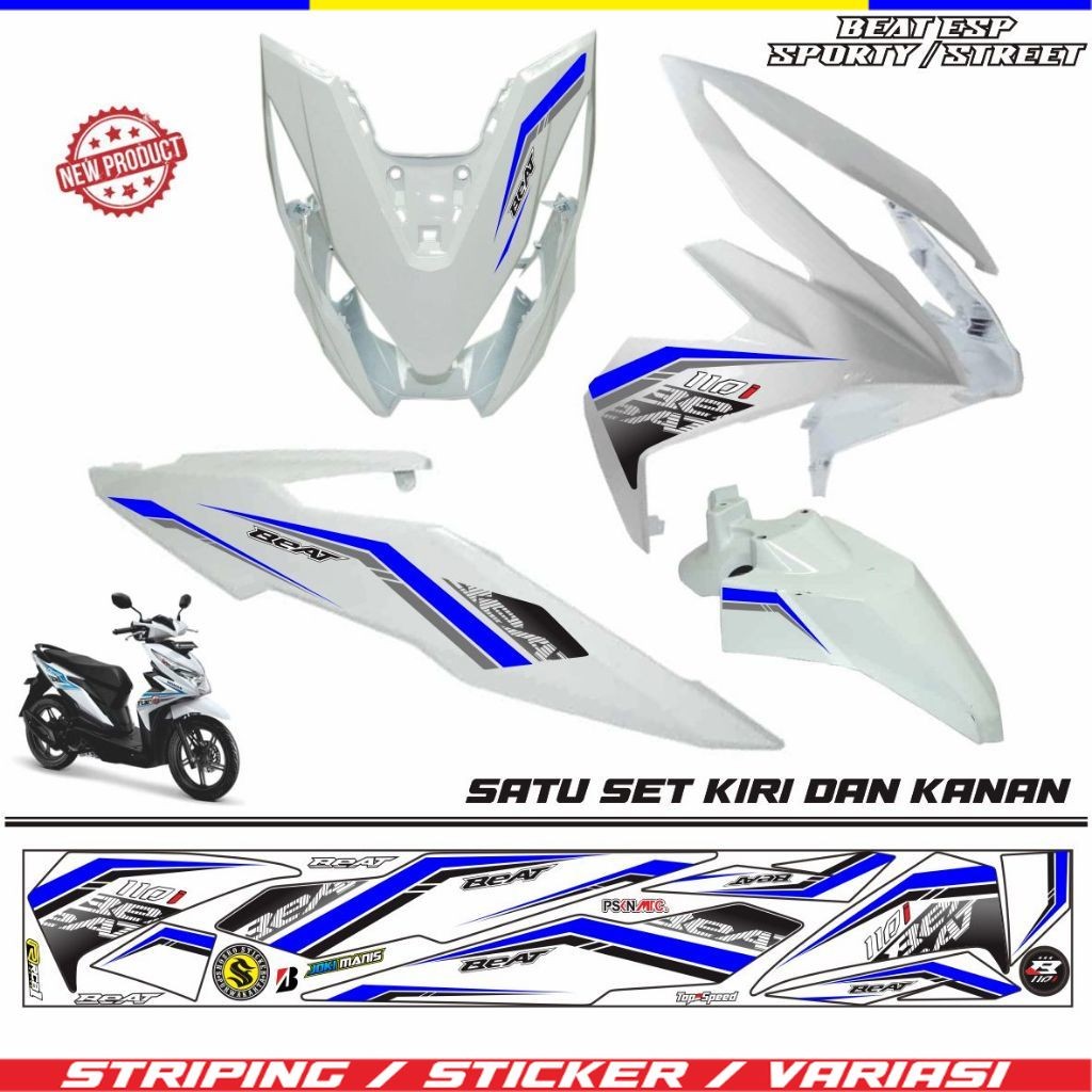 LIS STRIPING MOTOR Striping variasi motor beat esp 2017/ stiker motor beat street 2018/ striping bea