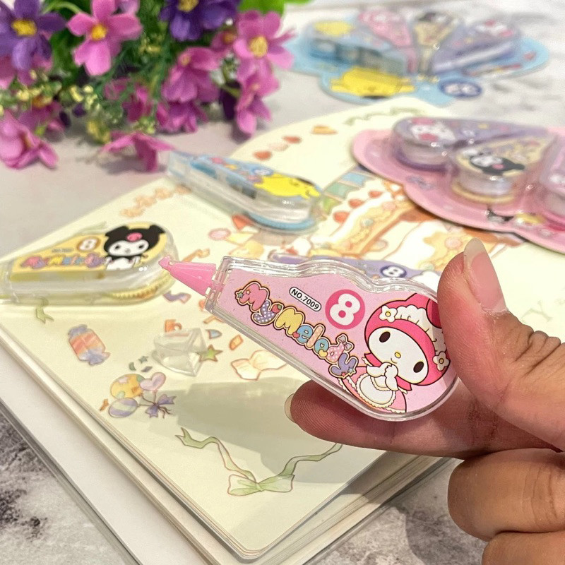 

(baru) Tipe-X Karakter Lucu 8M Correction Tape Students Tipe-X Kertas Mini Karakter TIPEX Roll 8M