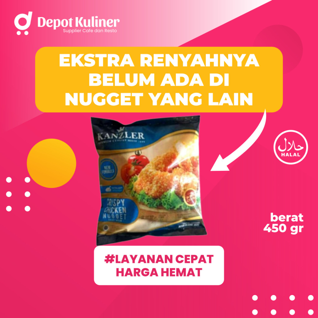 

Depot Mart KANZLER CRISPY CHICKEN NUGGET / Renyah / Gurih /Enak