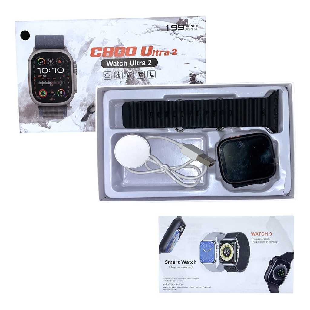 TBB smartwatch c800 ultra 2 pemantauan cerdas bluetooth call ai voice smart sports watch pengisian n