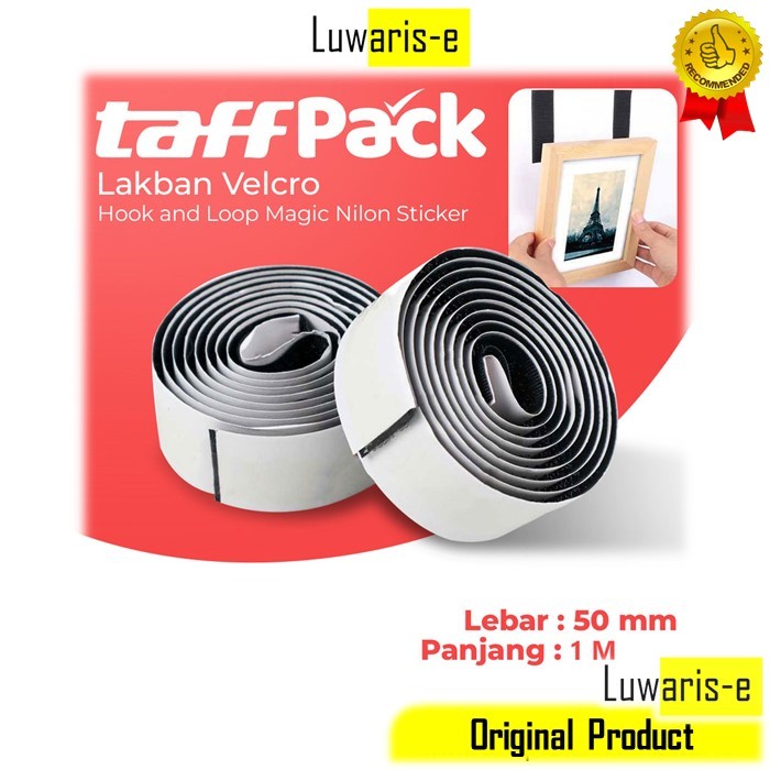 

Lakban Velcro Double Tape Sticker Hook Loop Nylon Perekat Serbaguna