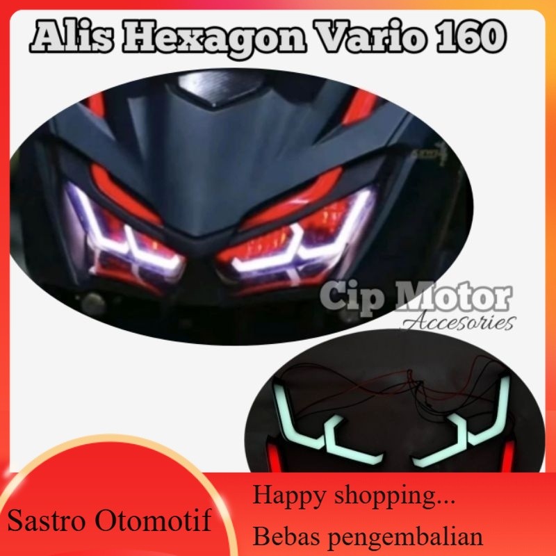 LAMPU ALIS LAZY HEXAGON motor VARIO 160 LAZY HEXA VARIO 160 CBS ABS