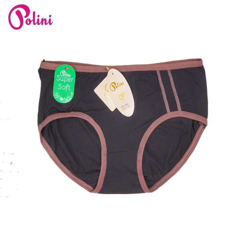 POLINI Celana Dalam Wanita Premium CD Undies Wanita List Warna Super Soft POLINI 666