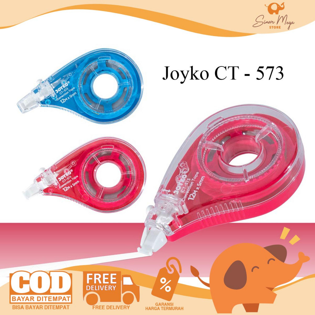

Joyko Correction Tape 12m x 5mm CT-573 / Tipe X Pita Kertas Roll / Tip X Pita Koreksi