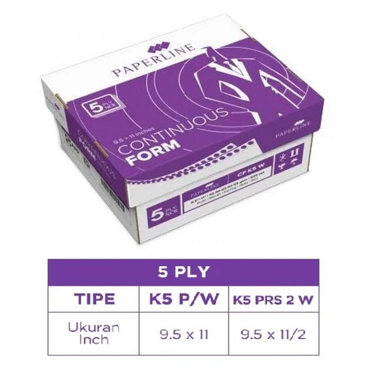 

Paperline Kertas Continuous Form 5 Ply K5 500 Set /