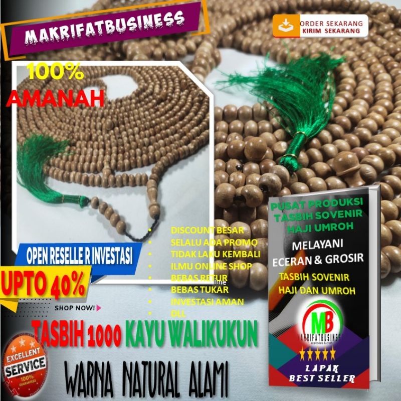 MAKRIFATBUSINESS tasbih 1000 butir walikukun /tasbih 1000 biji /harga promo tasbih