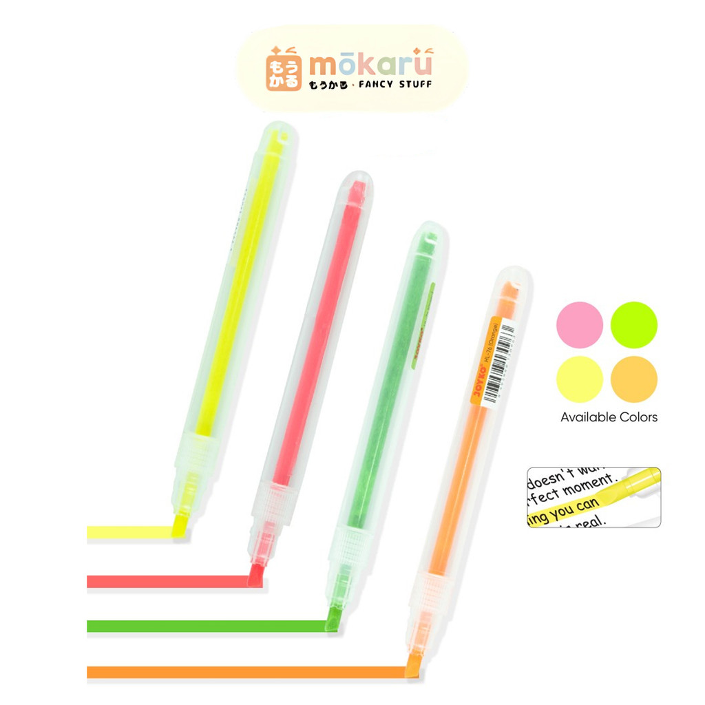 

Joyko Highlighter HL 73~76 / Penanda Textliner Warna Warni Murah Berkualitas
