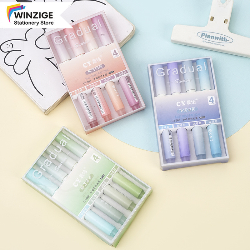 

SURABAYA WINZIGE Highlighter Pen / Highlighter 4-Warna Candy/ Macaron Highlighter / Highlighter Penanda Warna Pastel / Barang Lucu Perlengkapan Sekolah /Marker Stabilo Alat Tulis /