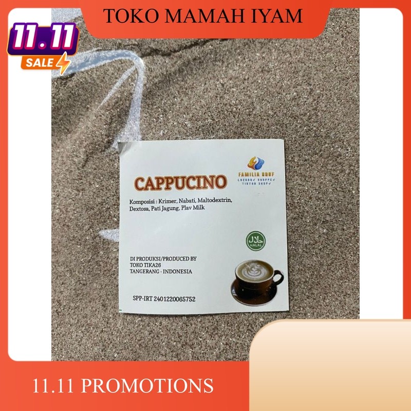 

BUBUK MINUMAN CAPUCINO 1KG UNTUK JUALAN CAPCIN MINUMAN SERBUK CAPCIN